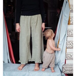 SOLD - Lace pillowcase pant - sage